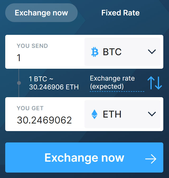 Cryptocurrency Exchanger